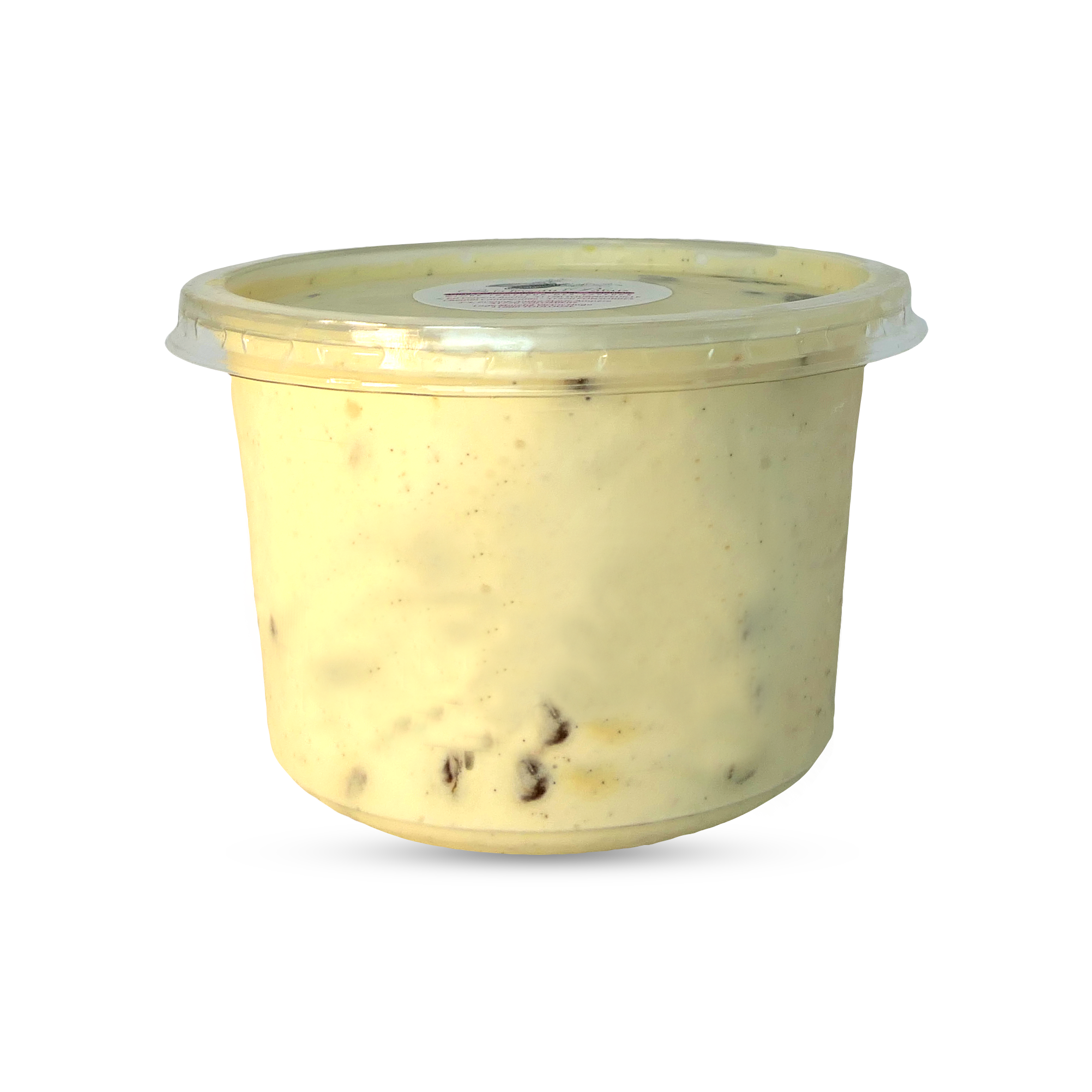Pot de glace vanille rhum raisin