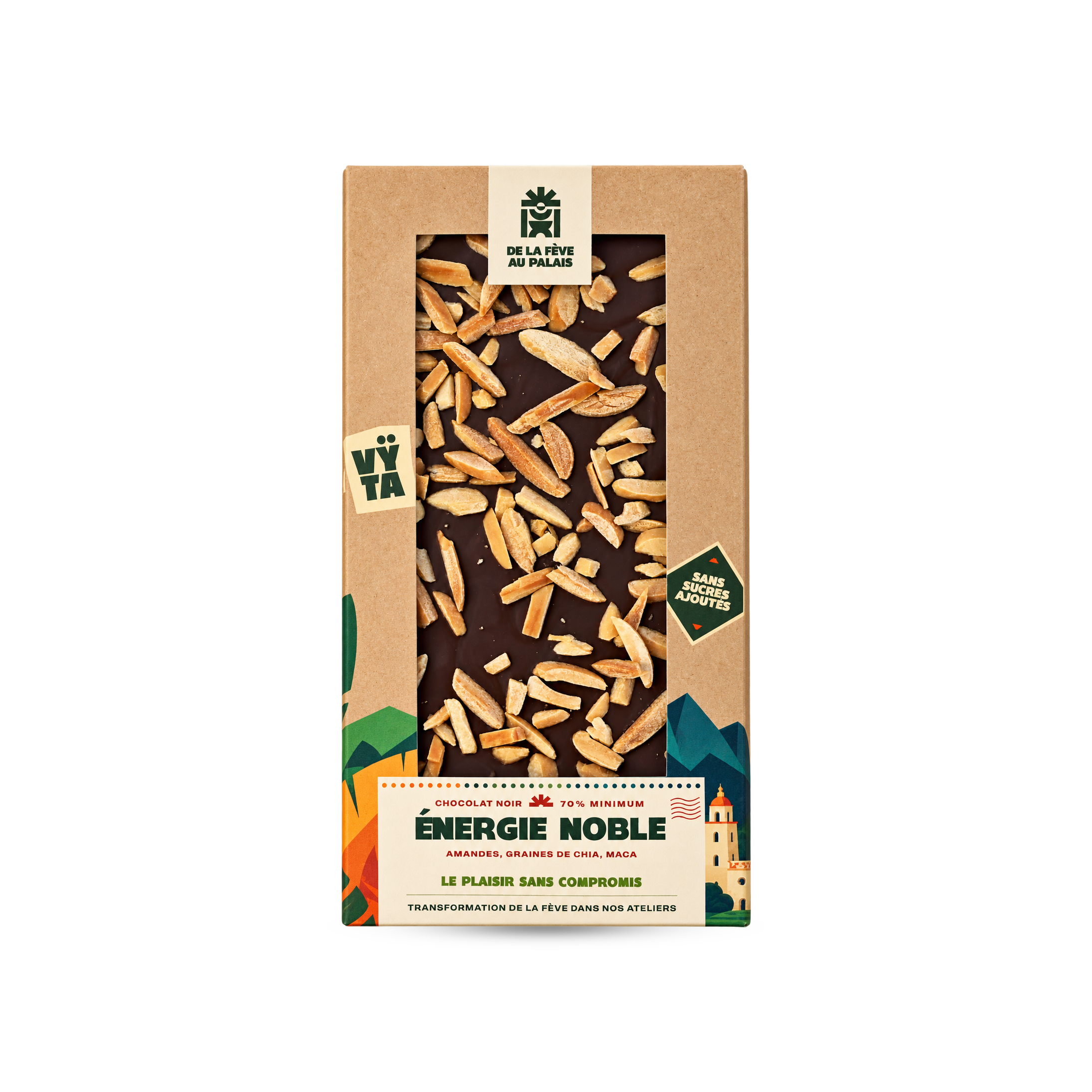 Tablette chocolat noir 70% Énergie noble Vÿta