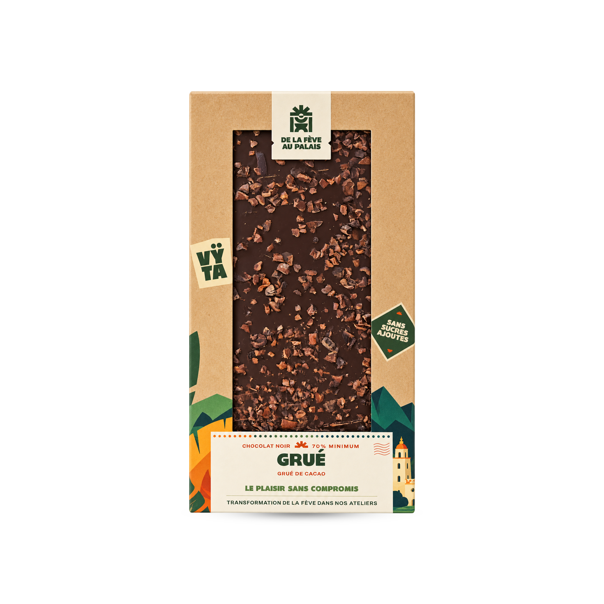 Tablette gourmande grué de cacao Vÿta