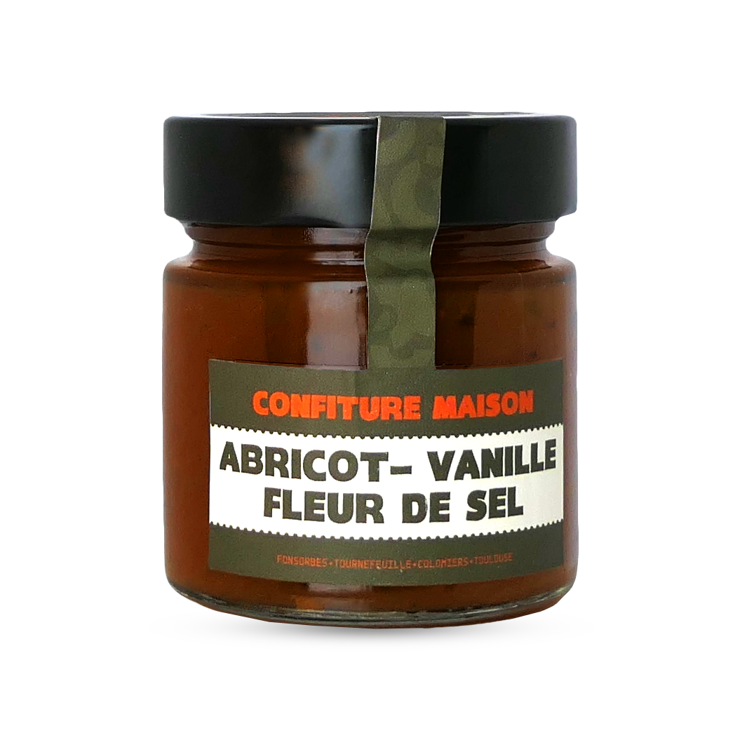Confiture abricot vanille fleur de sel