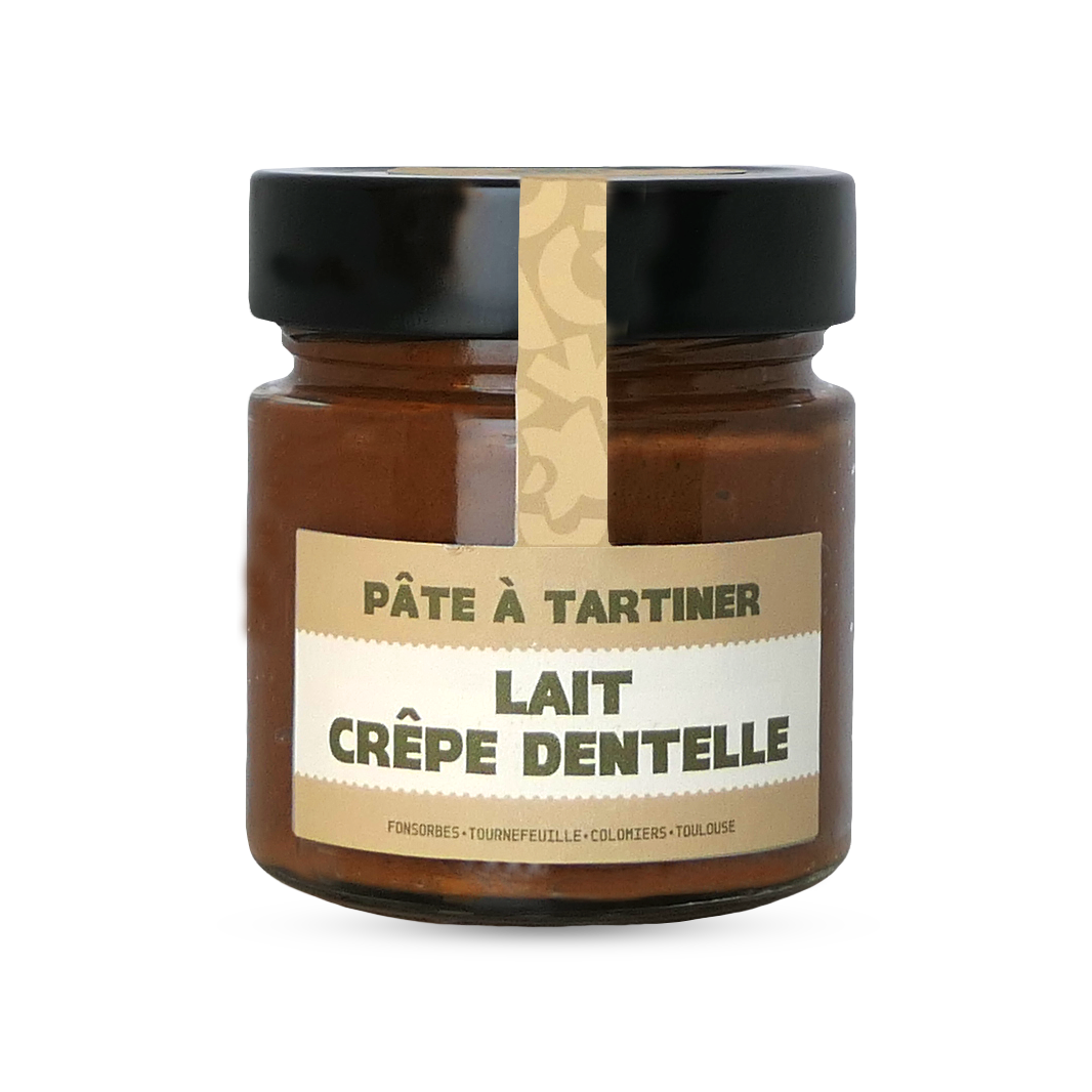Pâte à tartiner lait noisette crêpe dentelle