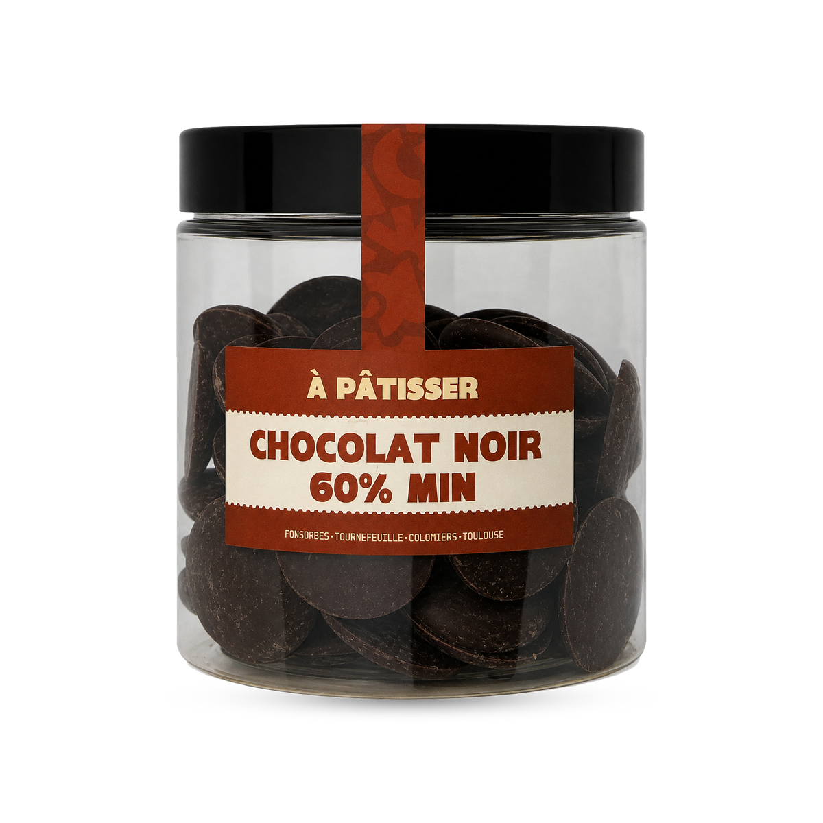 Pistoles de chocolat à pâtisser Noir