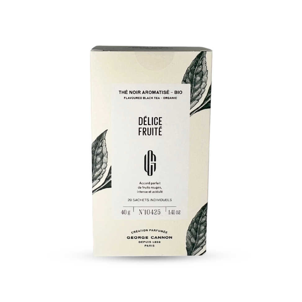 Thé noir « Délice fruité » bio - boîte 20 sachets