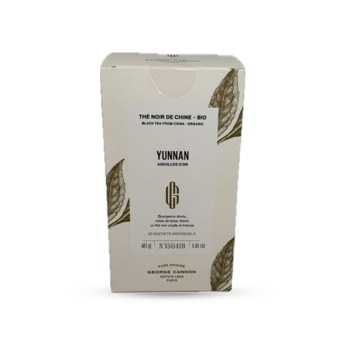 Thé noir « Yunnan aiguilles d'or » bio - boîte 20 sachets